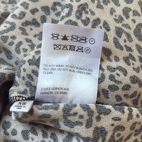 Reformation Gianni Leopard Print Mini Dress in Bengal w Tie Back Detail - Picture 6 of 7